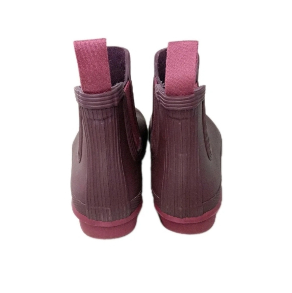HUNTER Original Waterproof Chelsea Rain Boot Women's Size 6 Burgundy Retail $155 - Picture 6 of 8